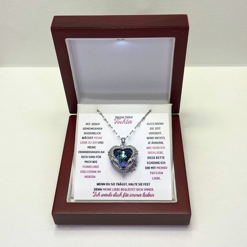 Mein liebe Tochter – Ozean Herz Halskette