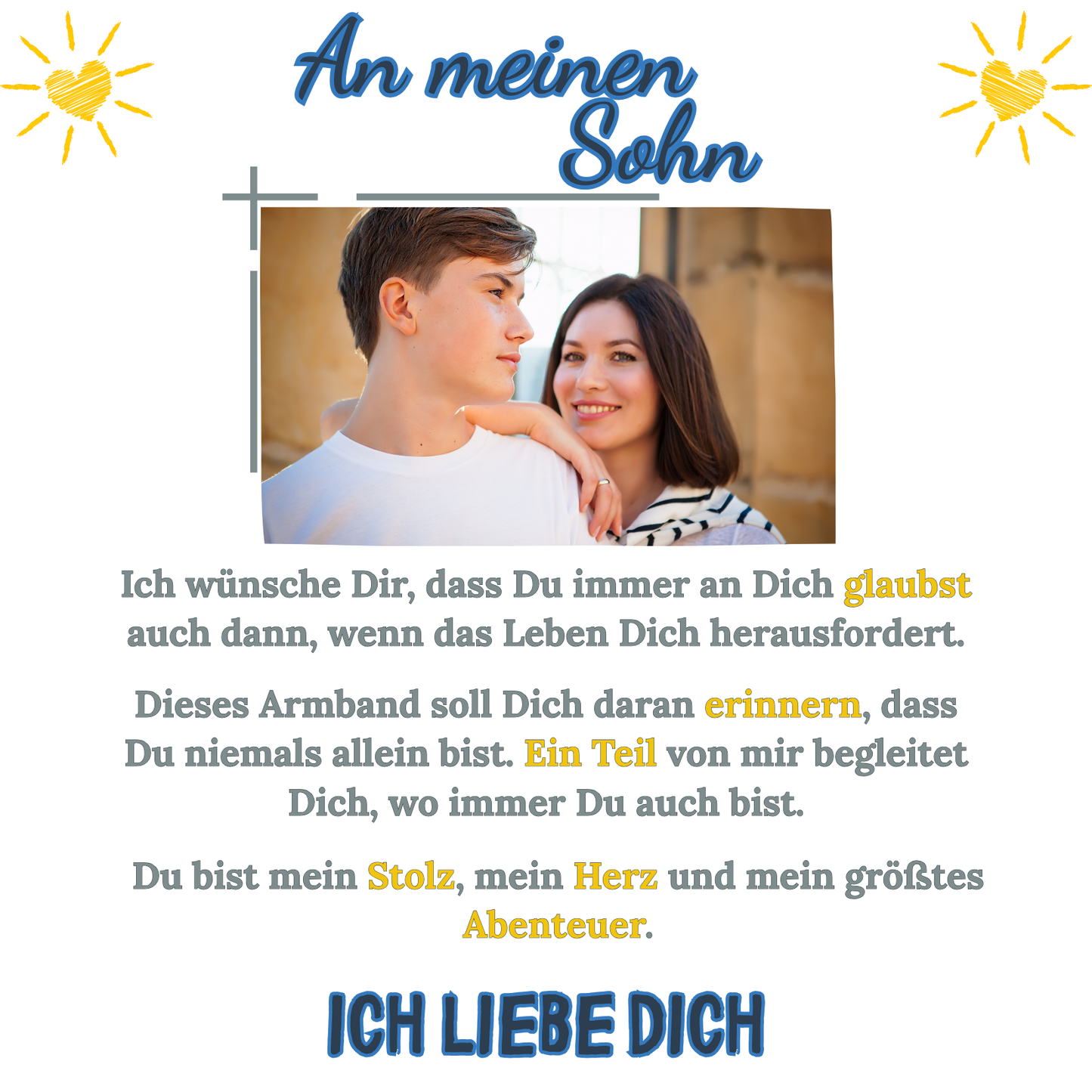 An meinen Sohn – Liebe in Wort und Bild