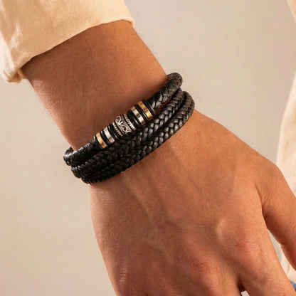 Lederarmband mit personalisiertem Fotomagnet