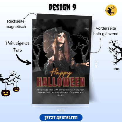 Personalisierte Halloween Magnete – 9er Set mit Foto