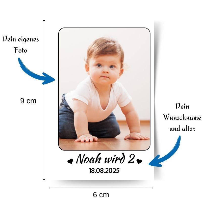 Fotomagnete Junge – Einzigartige Mitgebsel zum Geburtstag (6x9cm)