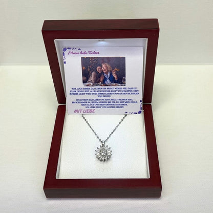 Meine liebe Tochter – Sonnen Halskette & MagNote mit eigenem Foto