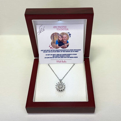 An meine Tochter – 360° Sonnen Halskette & MagNote mit eigenem Foto