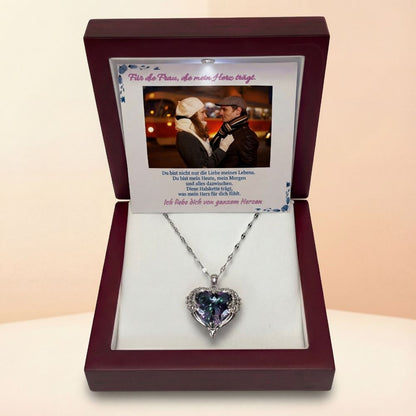 Personalisierte Halskette mit Fotomagnet – Für die Frau, die du liebst