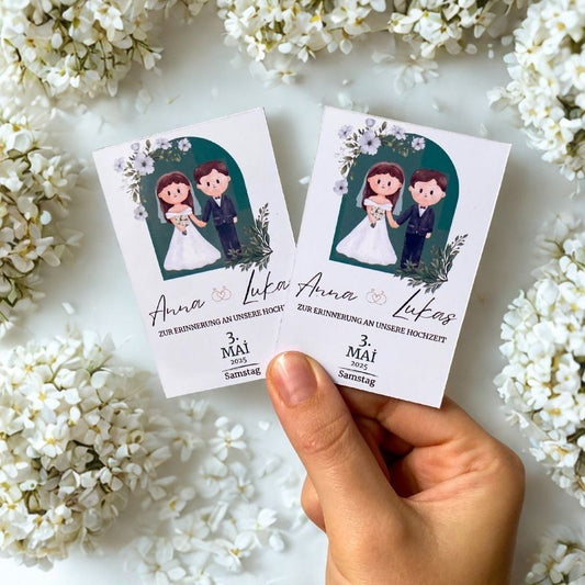 Hochzeitsmagnete personalisiert