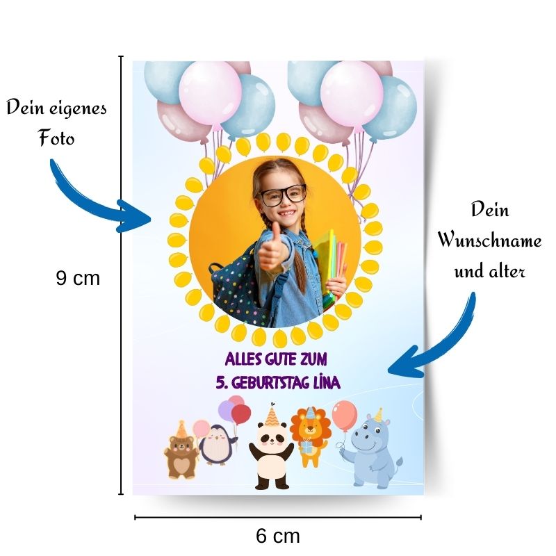 Fotomagnete Kindergeburtstag – Individuell gestaltet (6x9cm)