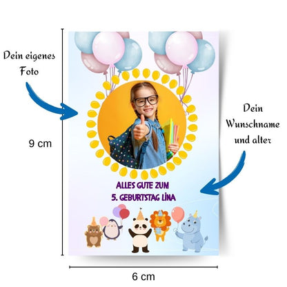 Fotomagnete Kindergeburtstag – Individuell gestaltet (6x9cm)