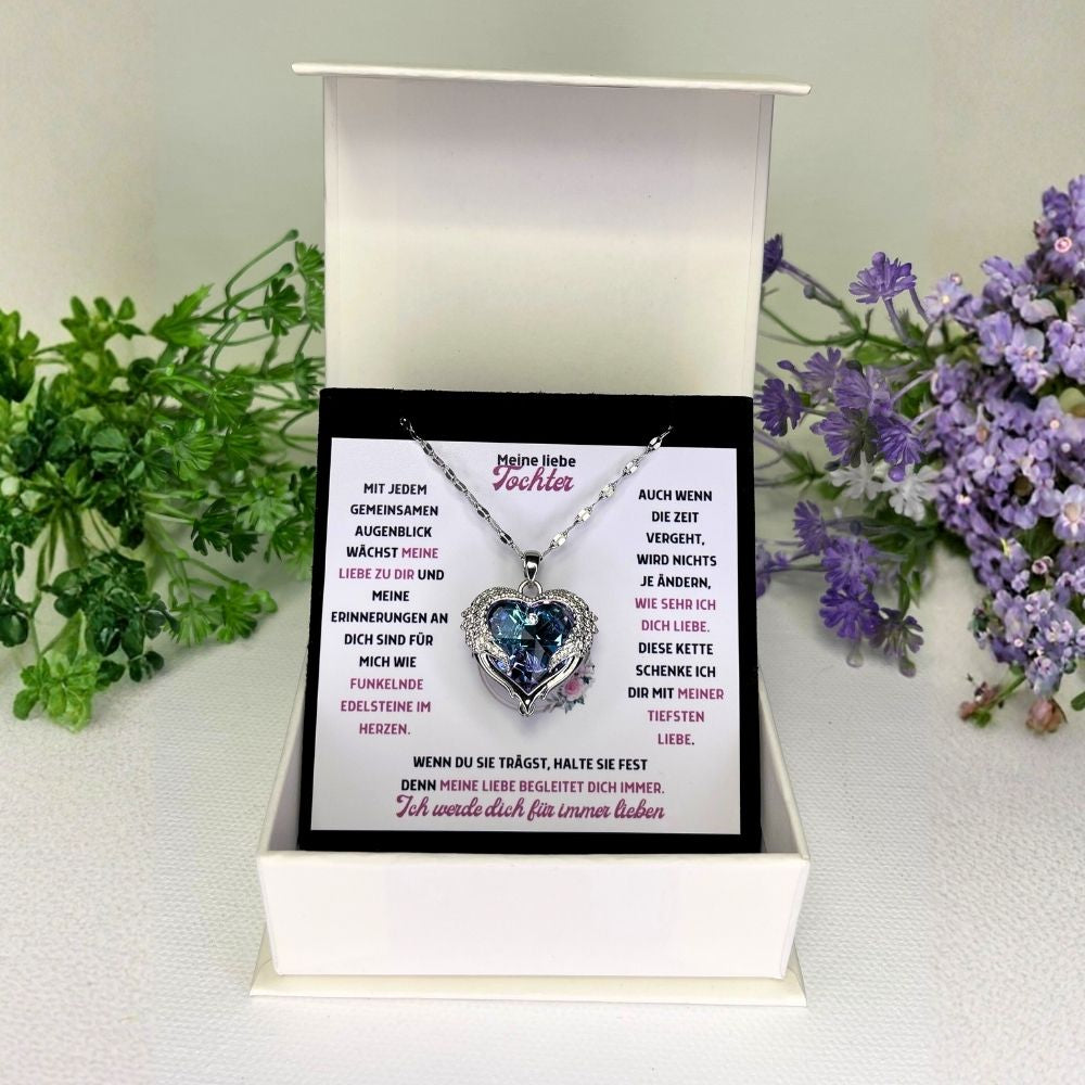 Mein liebe Tochter – Ozean Herz Halskette
