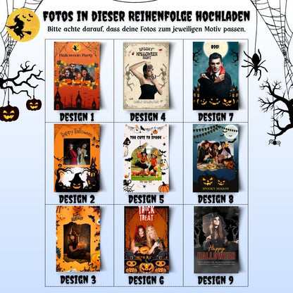 Personalisierte Halloween Magnete – 9er Set mit Foto