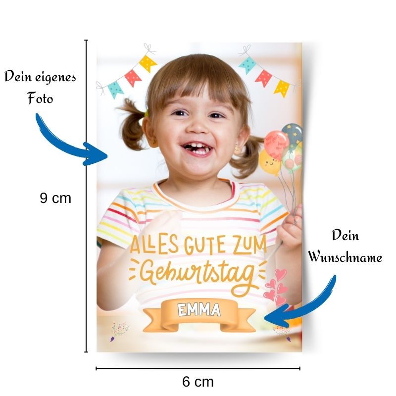 Personalisierte Magnete Kindergeburtstag 6x9cm