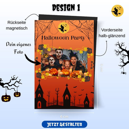Personalisierte Halloween Magnete – 9er Set mit Foto