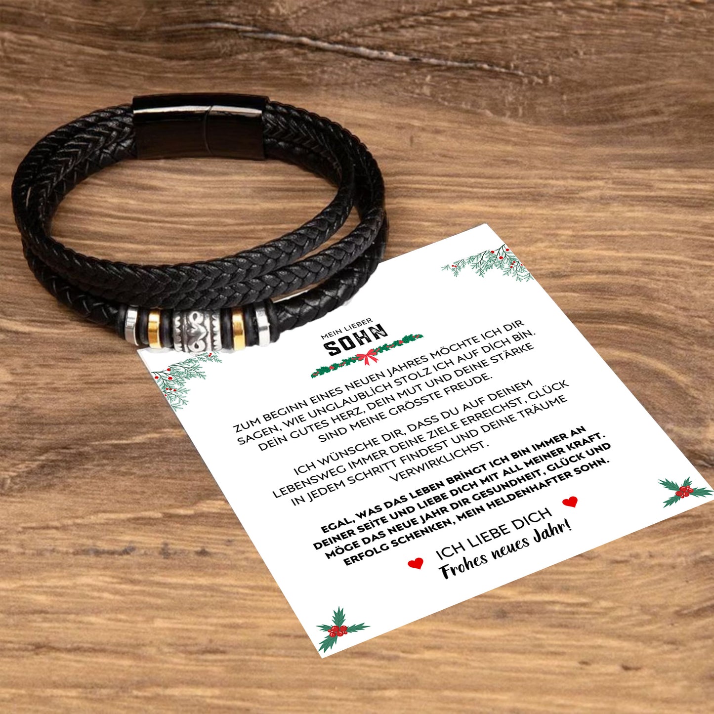 Mein Lieber Sohn – Persönliches Armband zu Weihnachten