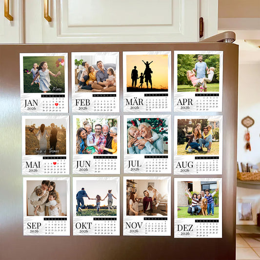 Personalisierter Fotomagnet-Kalender 2026