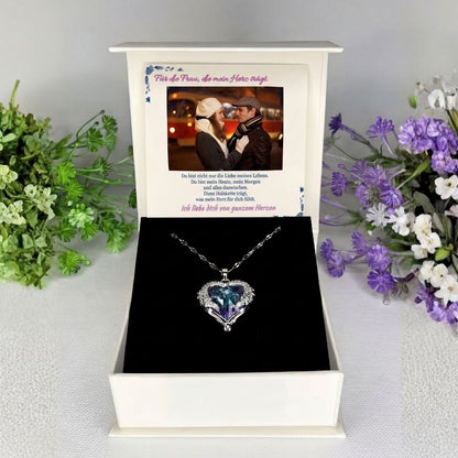Personalisierte Halskette mit Fotomagnet – Für die Frau, die du liebst