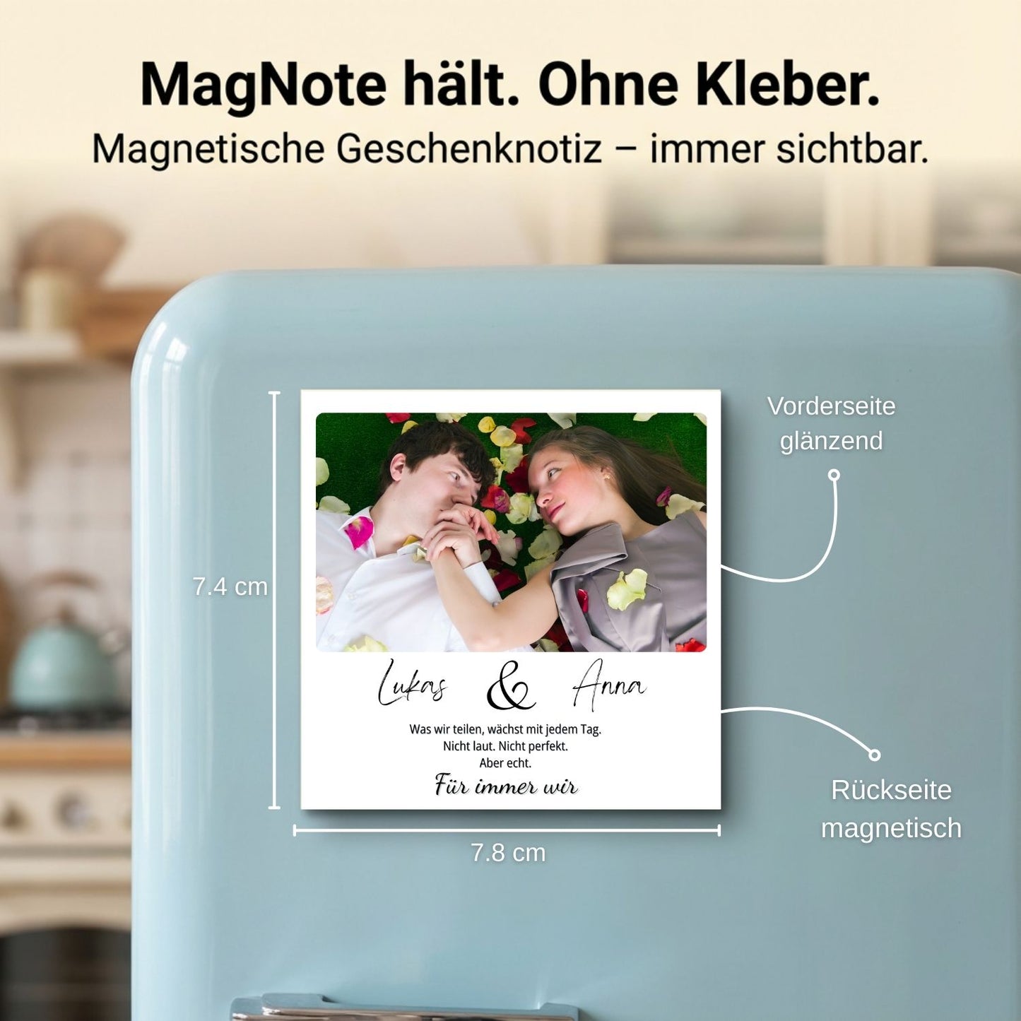 Lederarmband mit personalisiertem Fotomagnet