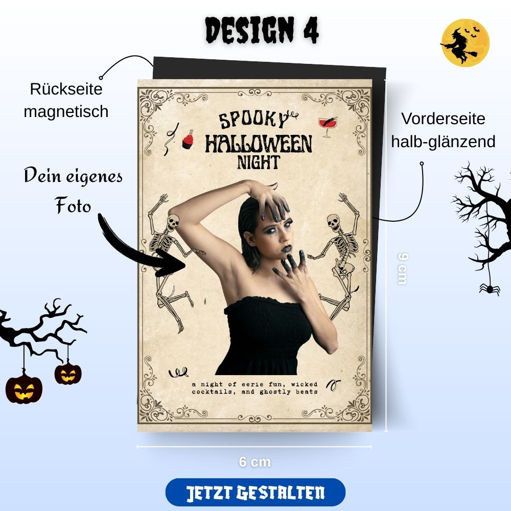 Personalisierte Halloween Magnete – 9er Set mit Foto