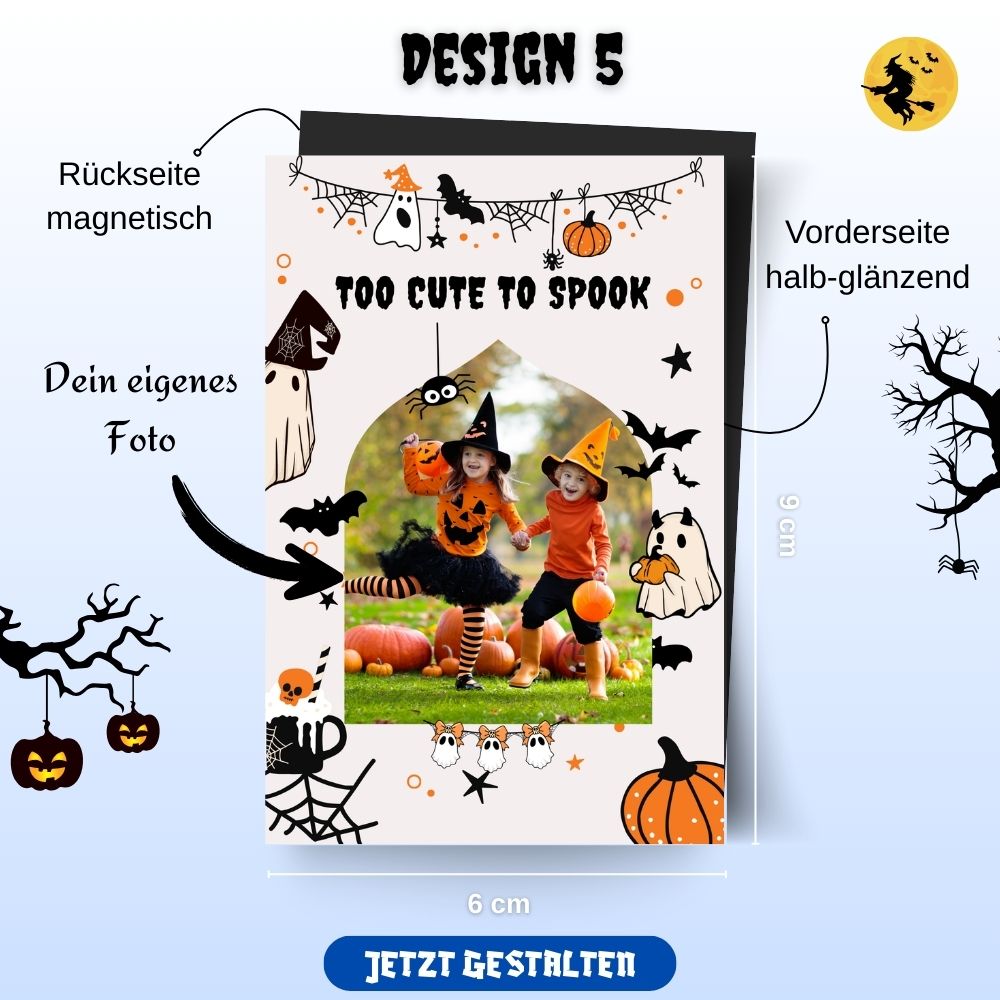 Personalisierte Halloween Magnete – 9er Set mit Foto