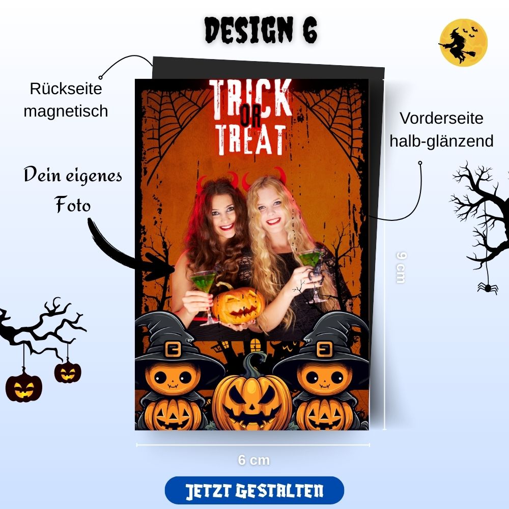 Personalisierte Halloween Magnete – 9er Set mit Foto