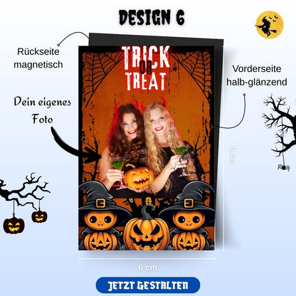 Personalisierte Halloween Magnete – 9er Set mit Foto