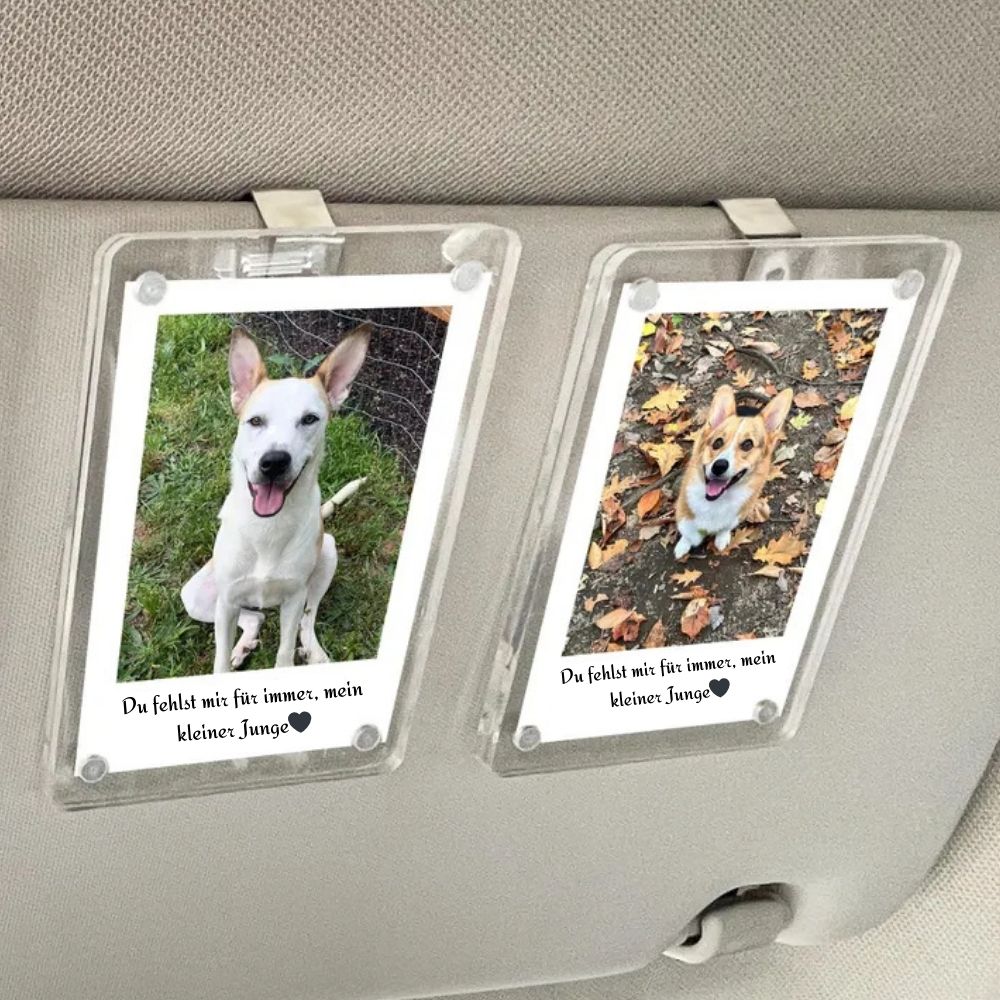 Sonnenblendenclip mit Foto - personalisierbar