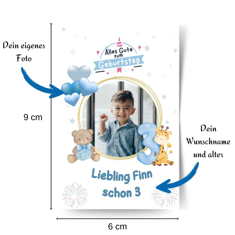 Kindergeburtstag Magnet – Unvergessliche Momente (6x9cm)