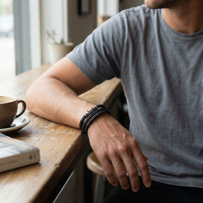 Lederarmband mit personalisiertem Fotomagnet