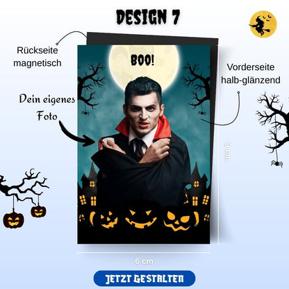 Personalisierte Halloween Magnete – 9er Set mit Foto