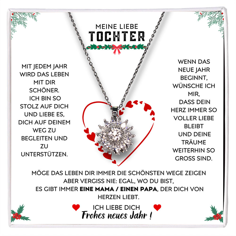 Meine liebe Tochter – Neujahrsgeschenk & Sonnen Halskette