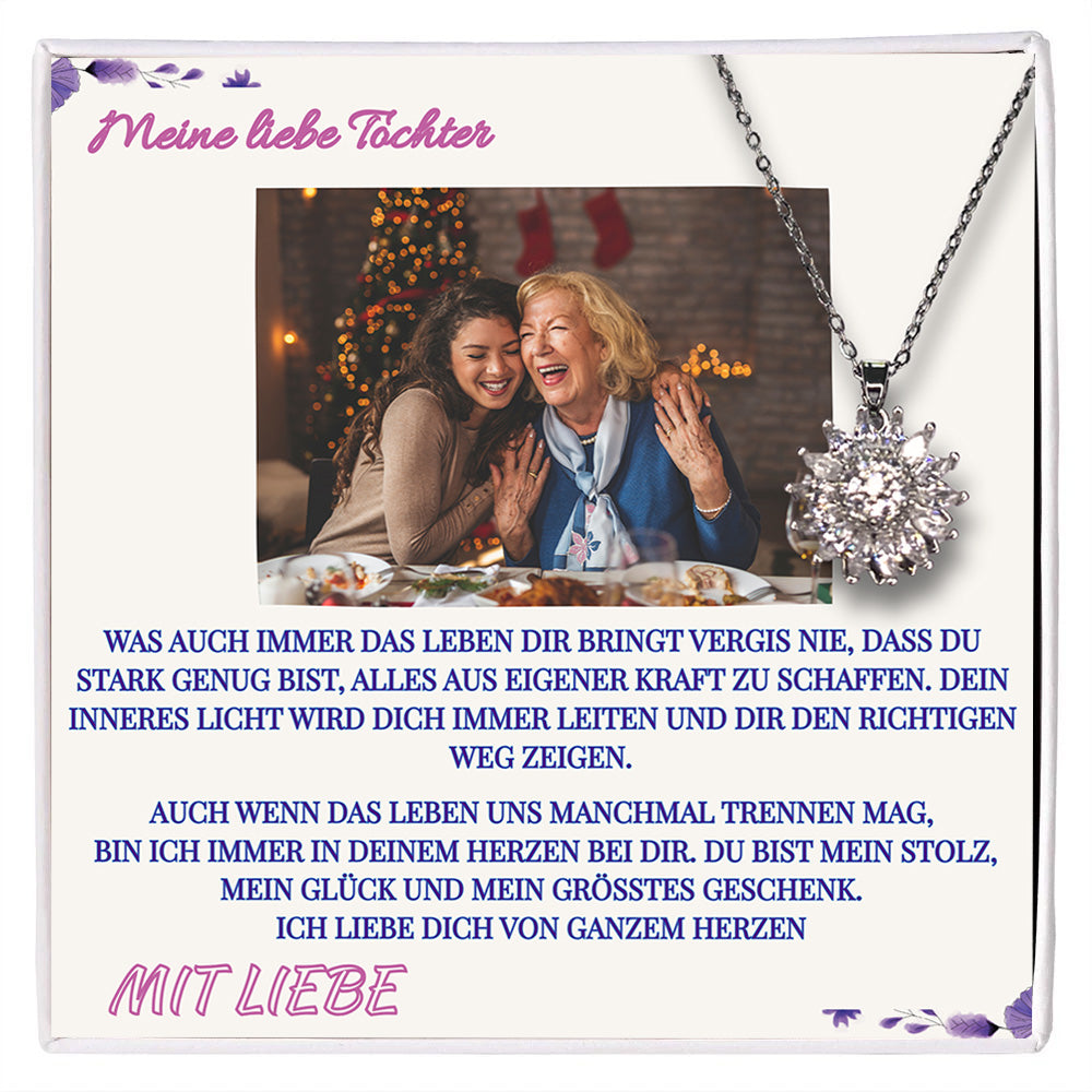 Meine liebe Tochter – Sonnen Halskette & MagNote mit eigenem Foto
